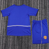 2002-2003 Man United Third Kids Retro Soccer Jersey+Shorts