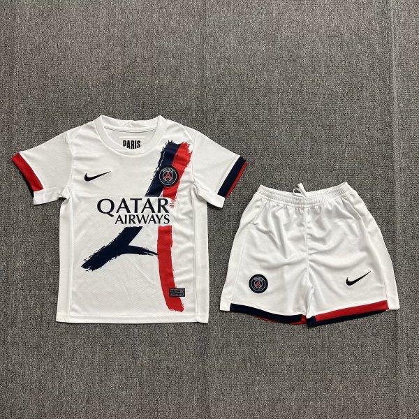 25/26 PSG Away Kids Soccer Jersey+Shorts