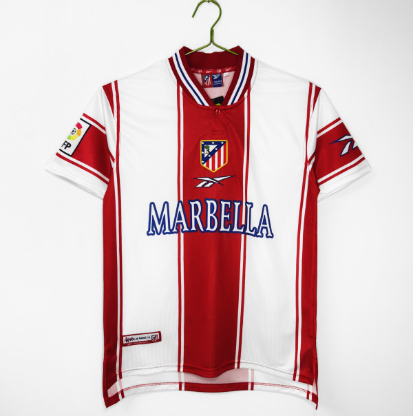 1999-2000 Atletico Madrid Home Adult Retro Soccer Jersey