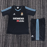 2003-2004 Real Madrid Away Kids Retro Soccer Jersey+Shorts