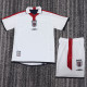 2004 England Home Kids Retro Soccer Jersey+Shorts