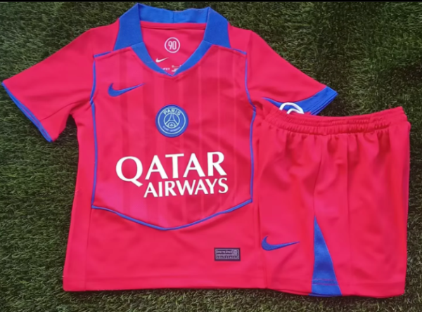 25/26 PSG Third Kids Soccer Jersey+Shorts