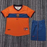 1998-1999 Barcelona Third Kids Retro Soccer Jersey+Shorts
