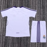 2007-2008 Real Madrid Home Kids Retro Soccer Jersey+Shorts