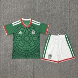 2026 World Cup Mexico Home Kids Soccer Jersey+Shorts