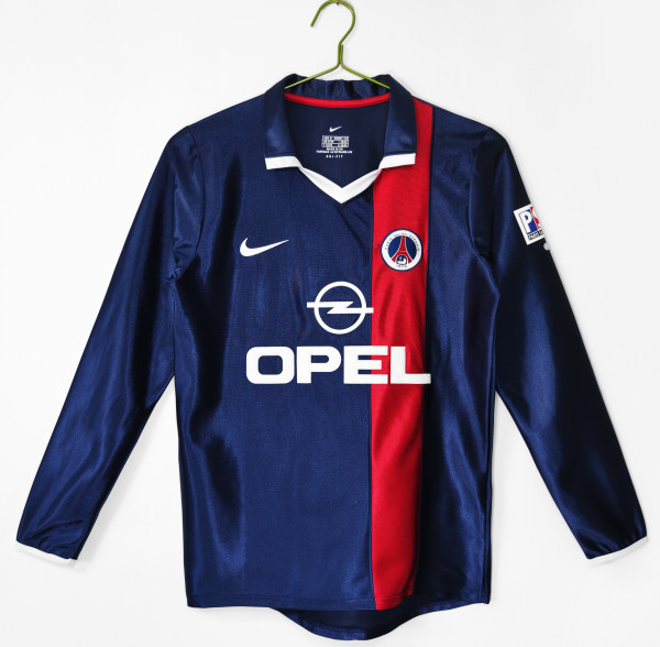 2001-2002 PSG Home Adult Retro LS Soccer Jersey