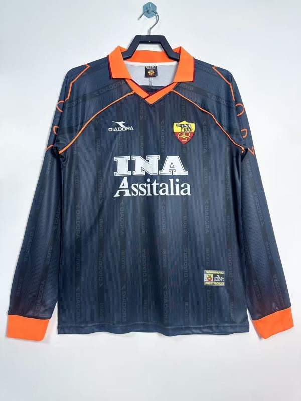 1999-2000 As Roma Third Adult Retro LS Soccer Jersey