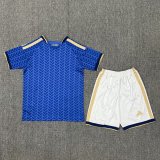 2026 World Cup Italy Home Kids Soccer Jersey+Shorts