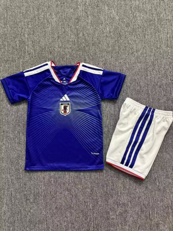 2026 World Cup Japan Home Kids Soccer Jersey+Shorts