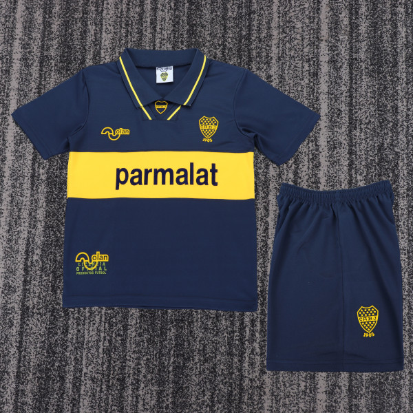 1993-1995 Boca Juniors Home Kids Retro Soccer Jersey+Shorts