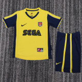 2000-2001 Arsenal Away Kids Retro Soccer Jersey+Shorts