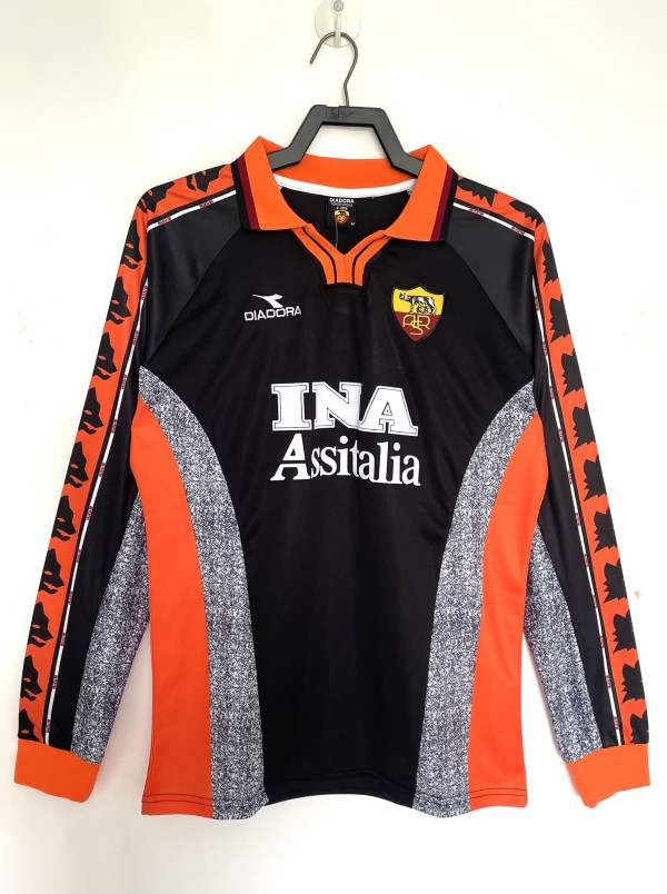 1998-1999 As Roma Third Adult Retro LS Soccer Jersey