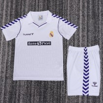 1988-1990 Real Madrid Home Kids Retro Soccer Jersey+Shorts
