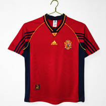 1998 Spain Home Adult Retro Soccer Jersey