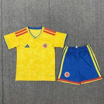 2026 World Cup Columbia Home Kids Soccer Jersey+Shorts