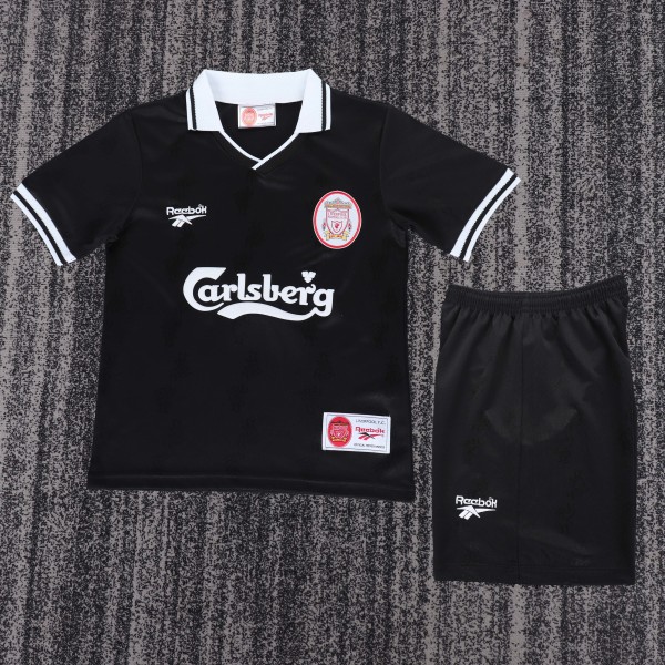 1996-1997 Liverpool Third Kids Retro Soccer Jersey+Shorts