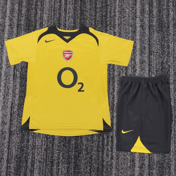 2005-2006 Arsenal Away Kids Retro Soccer Jersey+Shorts