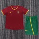 2000 Portugal Home Kids Retro Soccer Jersey+Shorts
