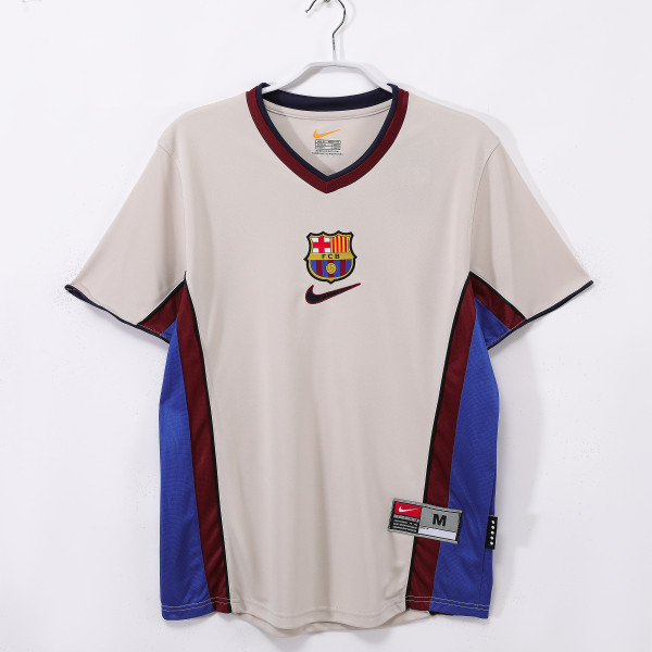 1998-1999 Barcelona Away Adult Retro Soccer Jersey