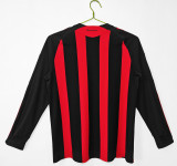 2008-2009 AC Milan Home Adult Retro LS Soccer Jersey