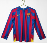 2005-2006 Barcelona Home Adult Retro LS Soccer Jersey