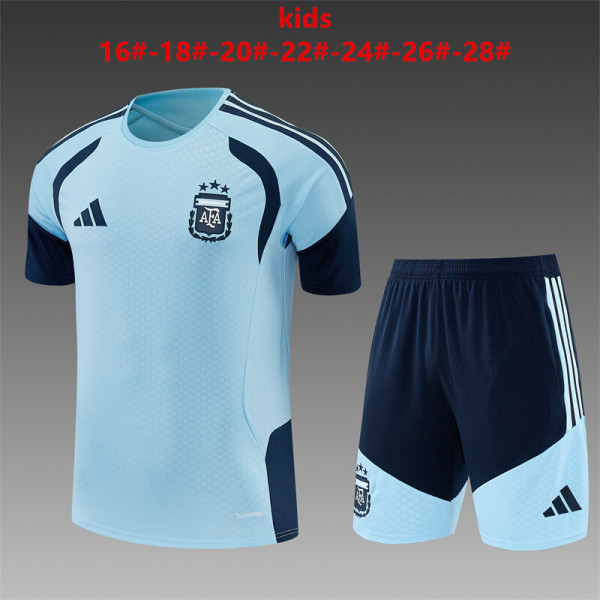 2026 Argentina Kids Training Jersey+Shorts Suit