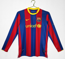 2010-2011 Barcelona Home Adult Retro LS Soccer Jersey