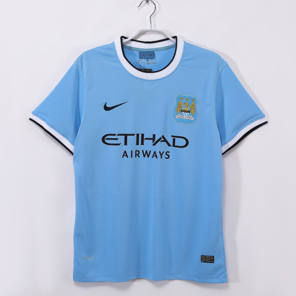 2013-2014 Man City Home Adult Retro Soccer Jersey
