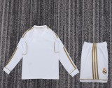 2011-2012 Real Madrid Home Kids Retro LS Soccer Jersey+Shorts
