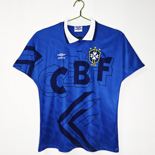 1992 Brazil Away Adult Retro Soccer Jersey