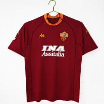2001-2002 As Roma Home Adult Retro Soccer Jersey