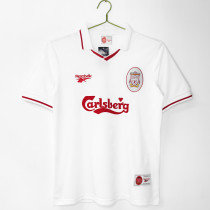 1996-1997 Liverpool White Adult Retro Soccer Jersey