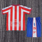 1996-1997 Atletico Madrid Home Kids Retro Soccer Jersey+Shorts