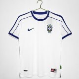 1998 Brazil White Adult Retro Soccer Jersey