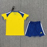 2026 World Cup Sweden Home Kids Soccer Jersey+Shorts