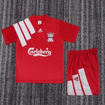 1992-1993 Liverpool Home Kids Retro Soccer Jersey+Shorts
