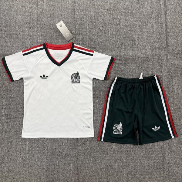 2026 World Cup Mexico Away Kids Soccer Jersey+Shorts