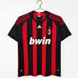 2008-2009 AC Milan Home Adult Retro Soccer Jersey