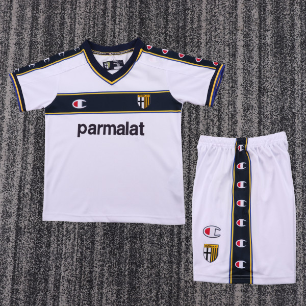 2002-2003 Parma Away Kids Retro Soccer Jersey+Shorts