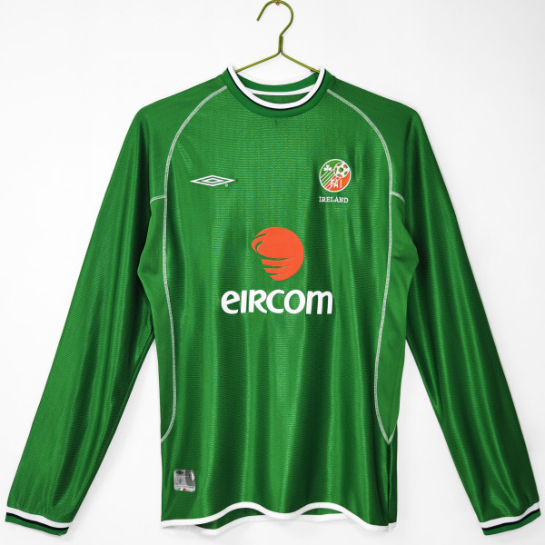2002 Ireland Home Adult Retro LS Soccer Jersey