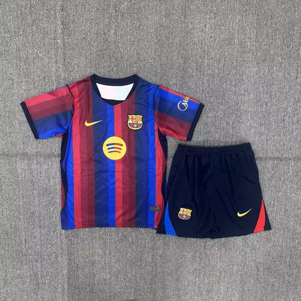 2026-2027 Barcelona Home Kids Soccer Jersey+Shorts