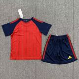2026 World Cup Spain Home Kids Soccer Jersey+Shorts