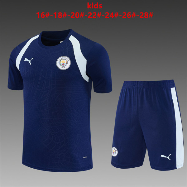 2026-2027 Man City Kids Training Jersey+Shorts Suit