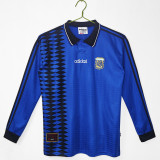 1994 Argentina Away Adult Retro LS Soccer Jersey