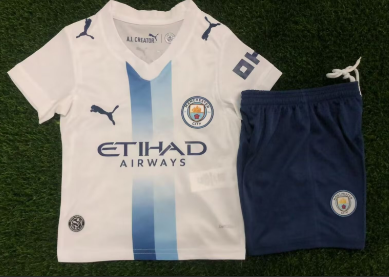 2026-2027 Man City Third Kids Soccer Jersey+Shorts