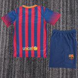 2013-2014 Barcelona Home Kids Retro Soccer Jersey+Shorts