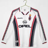 1997-1998 AC Milan Away Adult Retro LS Soccer Jersey