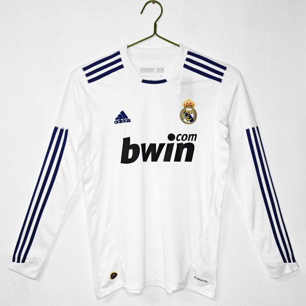2010-2011 Real Madrid Home Adult Retro LS Soccer Jersey