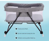gray Foldable Baby Bed