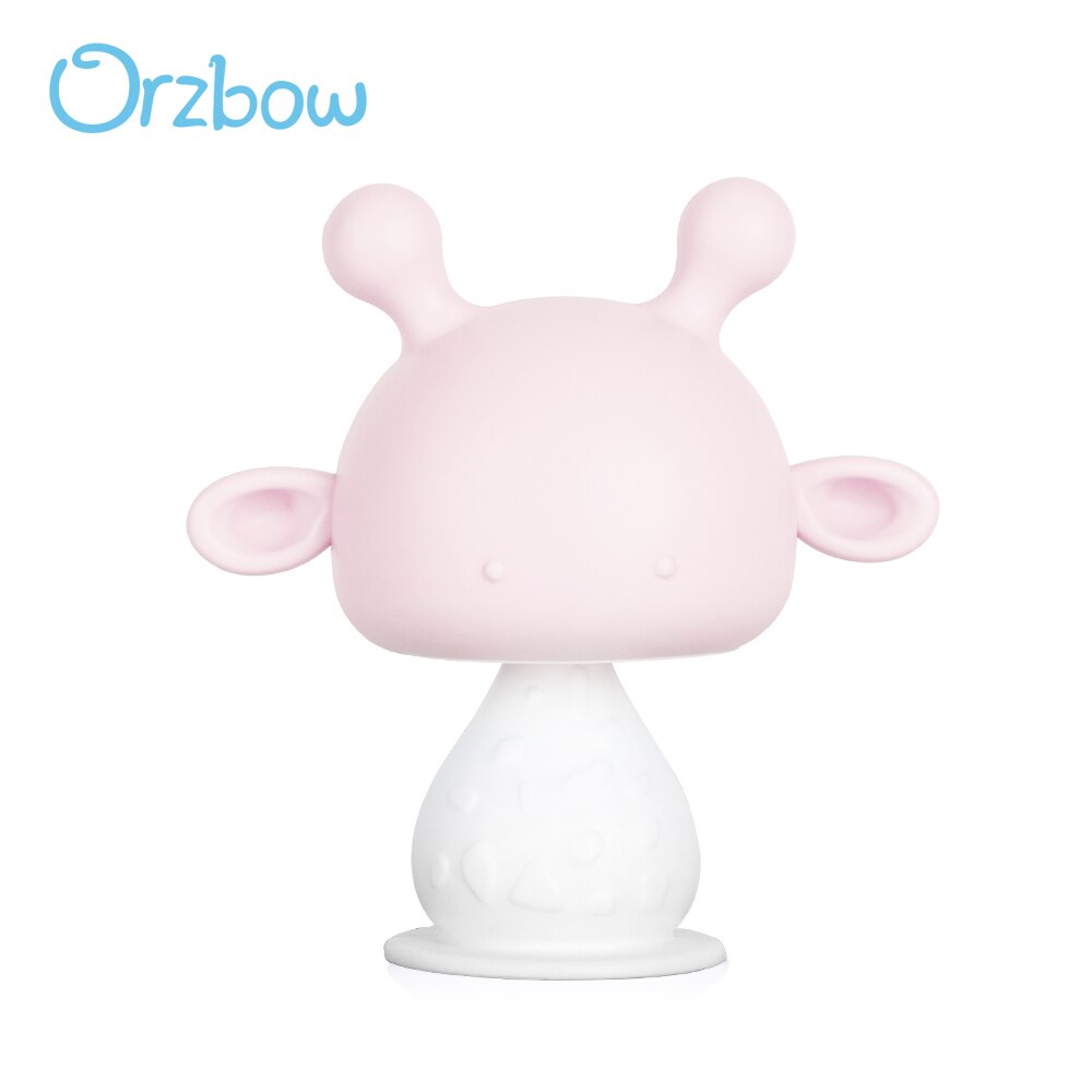 Orzbow Baby Rattles Teething Toys Infant Silicone Teethers Musical Newborn Hand Bells Teethers Toy Early Educational 0-24M Gift